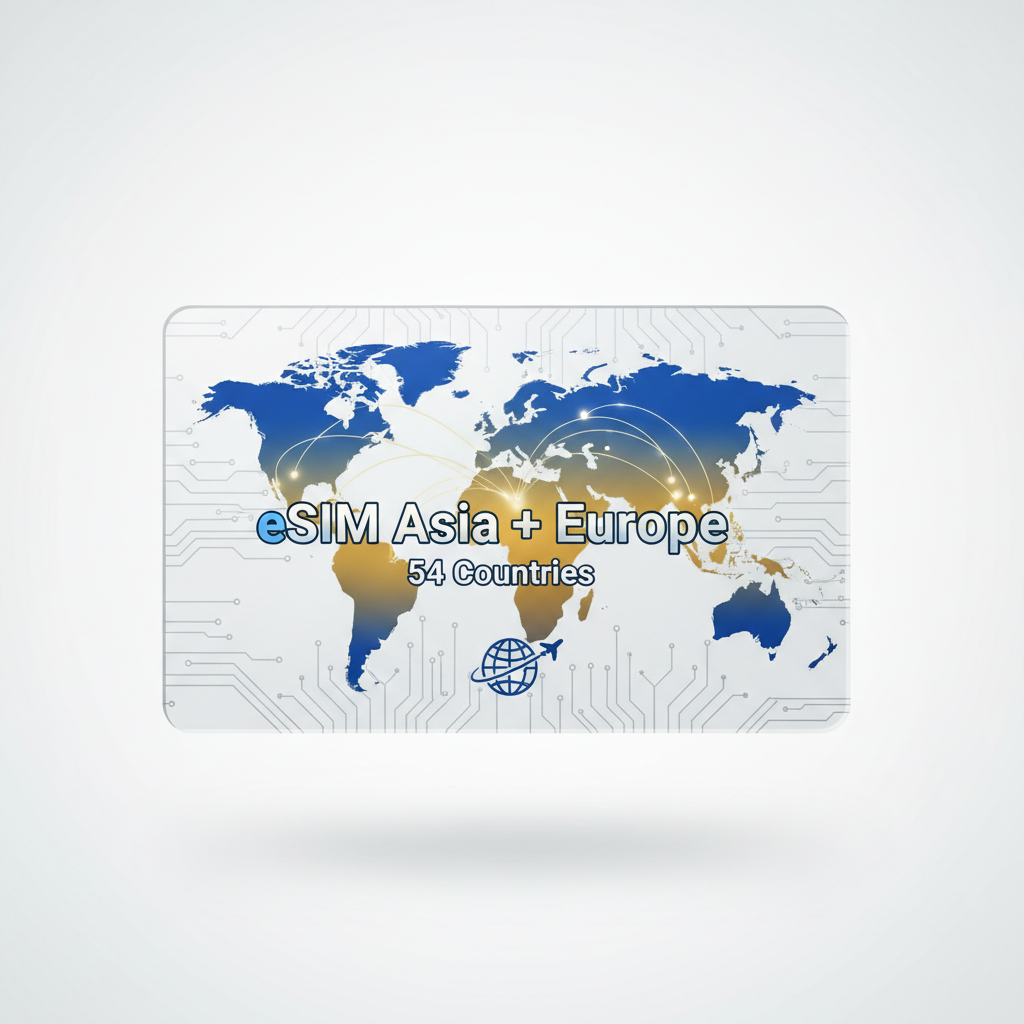 eSIM Asia+Europe 54 Countries