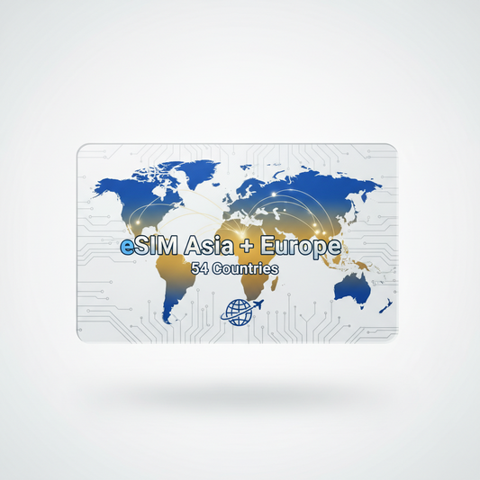 eSIM Asia+Europe 54 Countries