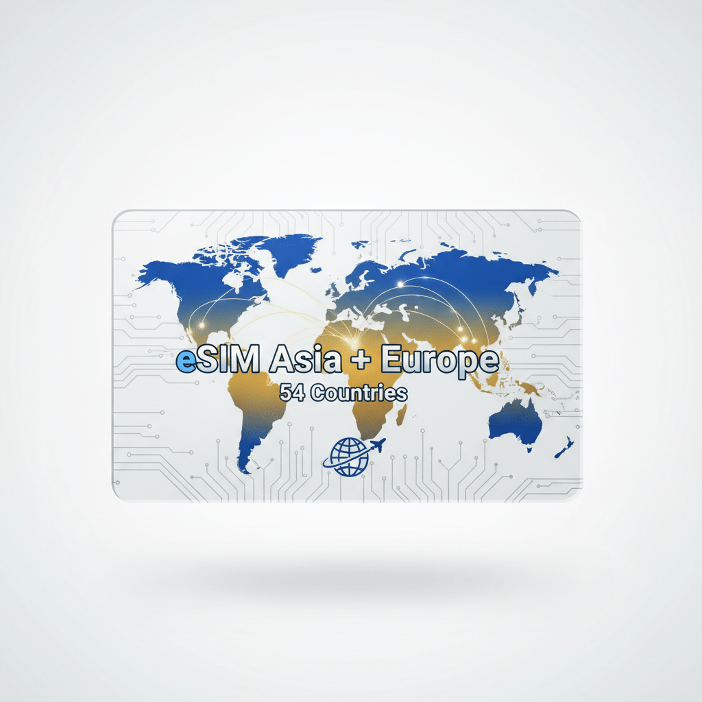 eSIM Asia+Europe 54 Countries - Easytripgo