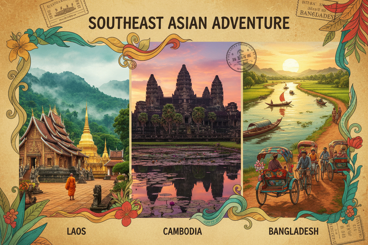 eSIM Laos+Cambodia+Bangladesh - Easytripgo