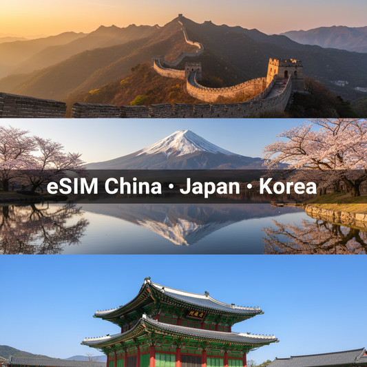 eSIM China mainland+Japan+South Korea