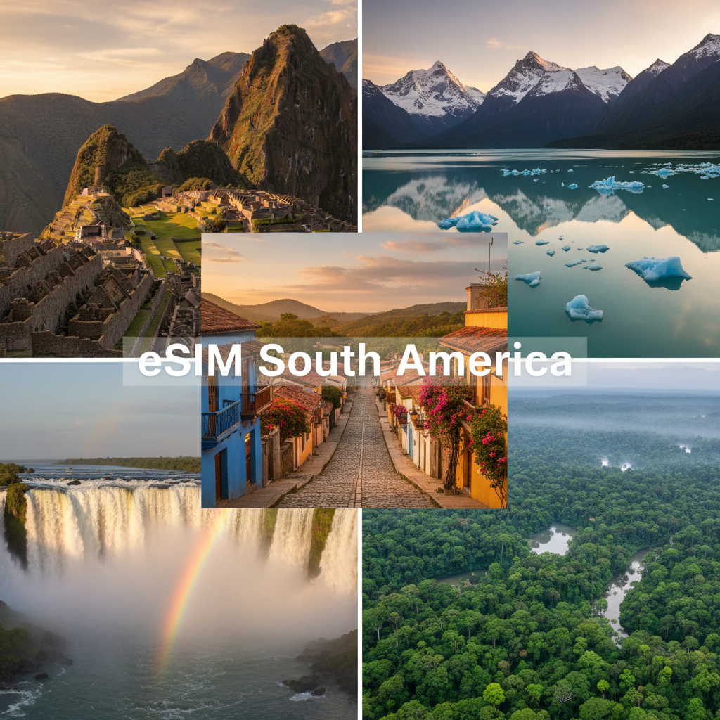 eSIM South American 5 countries - Easytripgo