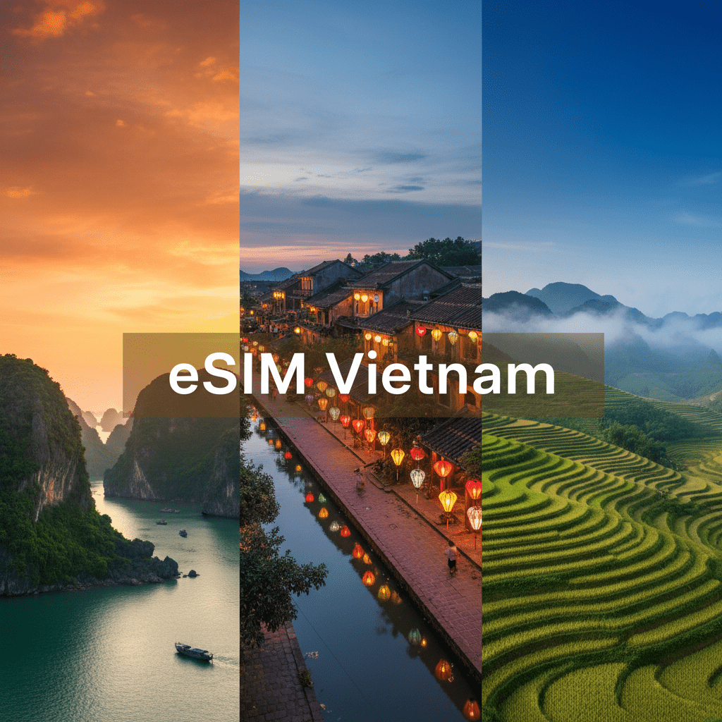 Paket data eSIM Vietnam untuk wisatawan - Jaringan 4G 5G kecepatan tinggi